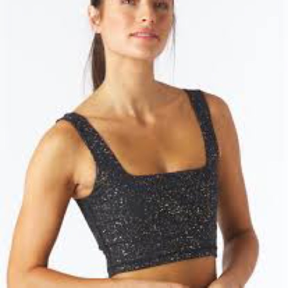 Glyder CUTTING EDGE BRA: BLACK/GOLD SPECKLE